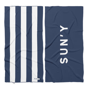Nautical Navy stripe towel