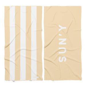 Natural Sand stripe towel