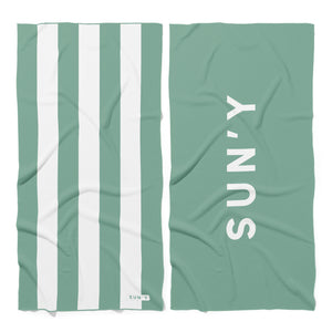Seafoam Green stripe towel
