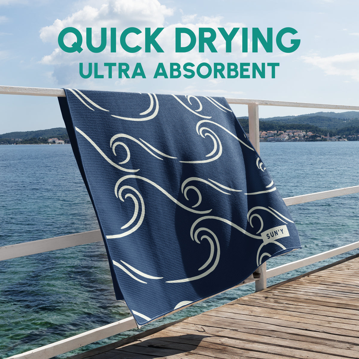 Curl sand free beach towel quick-dry feature demonstration