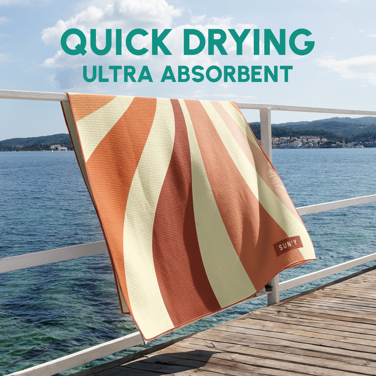 Rays sand free beach towel quick-dry feature demonstration