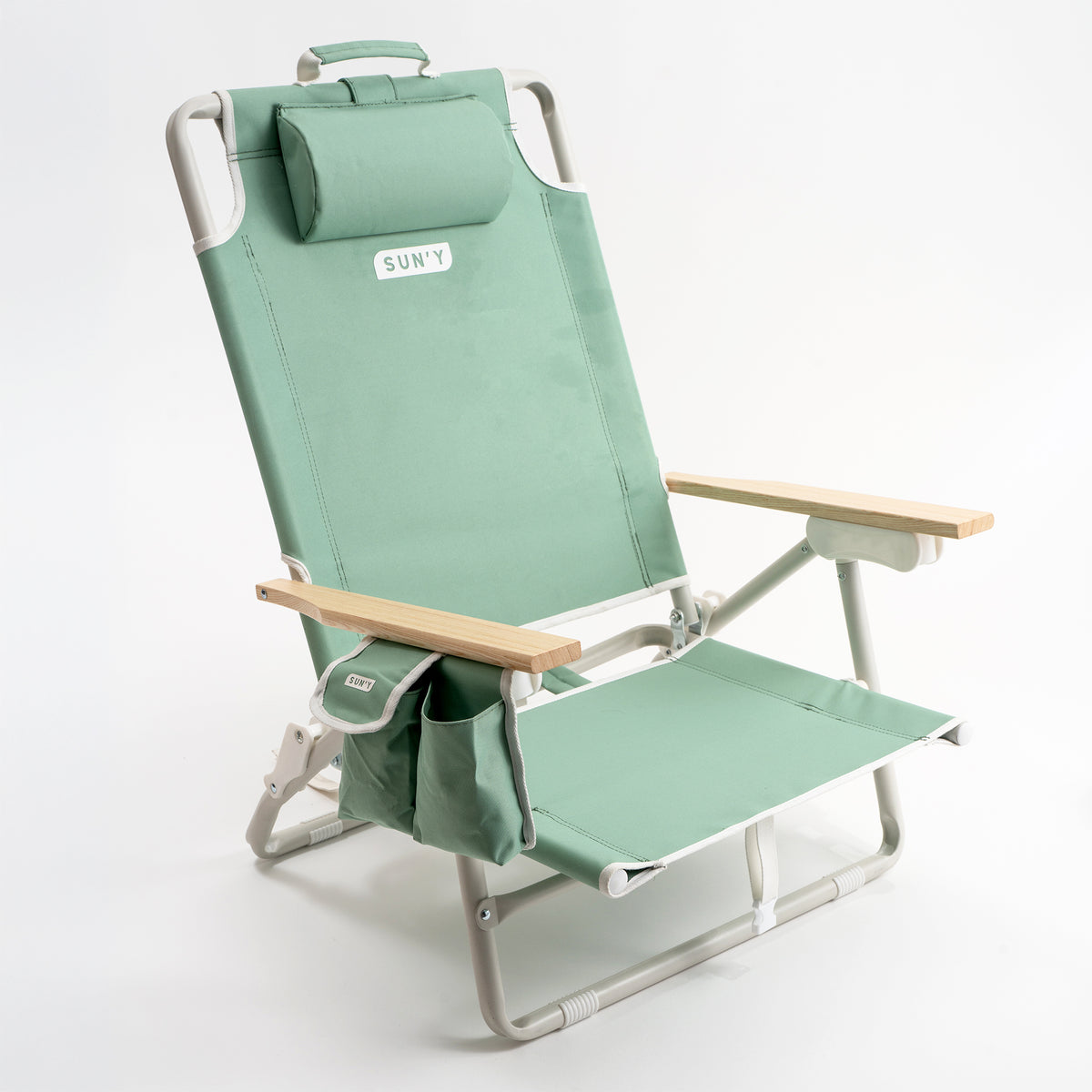 SUN'Y ESCAPES Portable Backpack Beach Chair - Seafoam Green